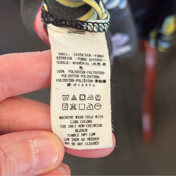 Free People French Cuff Blue Jay Oversized Button Down Silky Blouse Size Medium - Picture 11 of 12